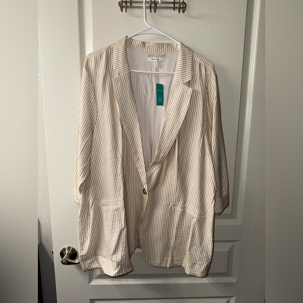 NWT Maurice’s 1X lightweight striped blazer